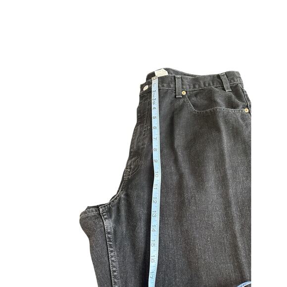 Levi's Jeans Men's Black 550 Relaxed Fit Straight Leg Cotton Rugged Size 42 x 30 - Picture 11 of 13